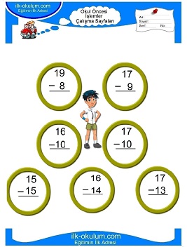 Çocuklar İçin toplam işlemi yaprak testleri 
